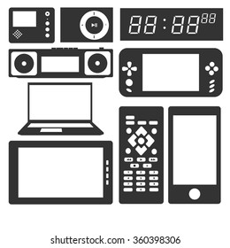 Devices and gadgets icons set
