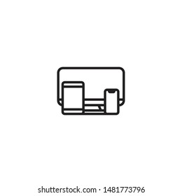 Devices icon. Device Icons vector illustration of responsive design for presentation. vector illustration