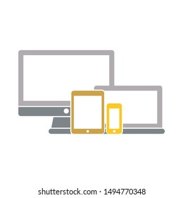 devices icon. flat illustration of devices - vector icon. devices sign symbol