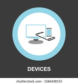 devices icon. flat illustration of devices - vector icon. devices sign symbol