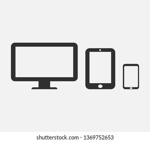 Devices icon isolated on white background. Vector illustration.