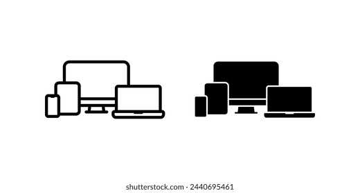 Icono de dispositivos. para concepto móvil y diseño web. ilustración vectorial