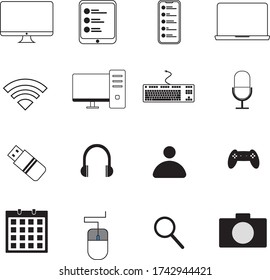 Devices Icon Object Illustration Vector Sets