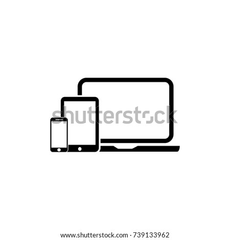 Devices icon. Phone, tablet and lap top icon