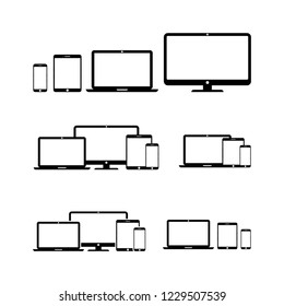 devices icon set, icons vector eps10 editable