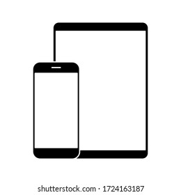 devices icon. Set technology devices with white background.