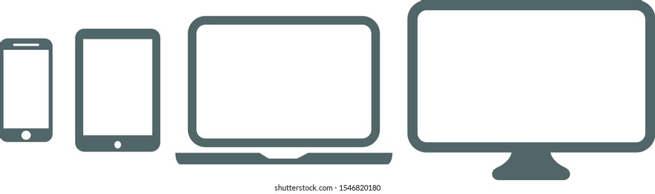 Devices icon set. Vector illustration