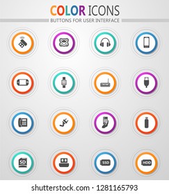 Devices icon set for web sites and user interface