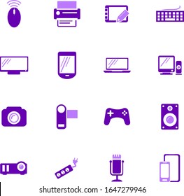 Devices icon set for web sites and user interface