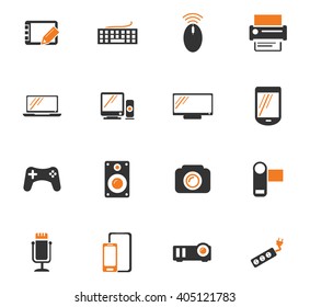 Devices icon set for web sites and user interface