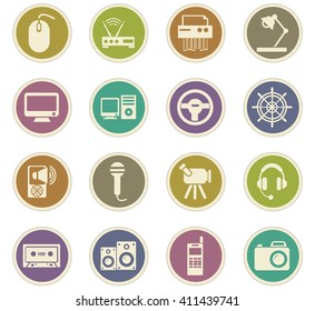 Devices icon set for web sites and user interface