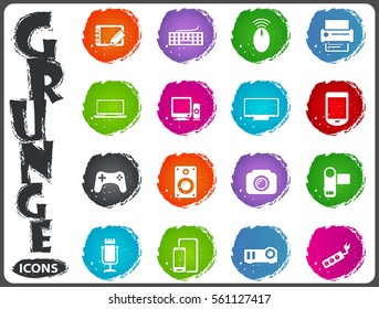 Devices icon set for web sites and user interface