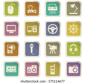 Devices icon set for web sites and user interface