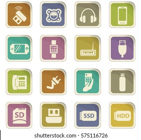 Devices icon set for web sites and user interface