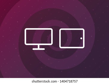 Devices Icon Symbol Desktop Tablet Vector Illustration