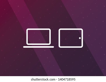 Devices Icon Symbol Laptop Table Vector Illustration