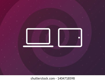 Devices Icon Symbol Laptop Table Vector Illustration