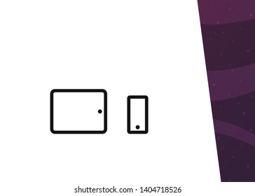 Devices Icon Symbol Smartphone Tablet Vector Illustration