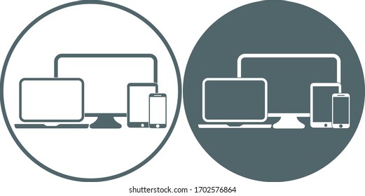 Devices icon. Devices symbol. Vector illustration