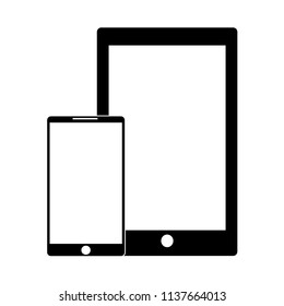 Devices icon. Tablet and smartphone