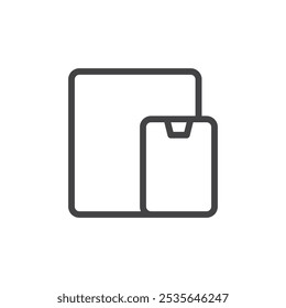 Devices icon Thin outline art symbol