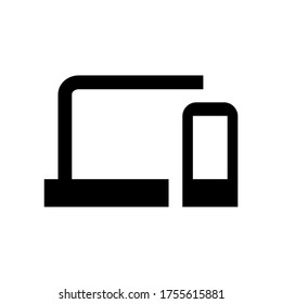 Devices icon vector isolated on white background.