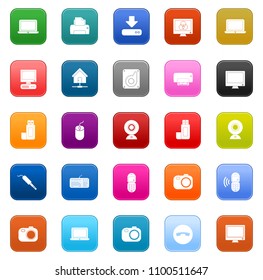 Devices Icons set - vector computer, electronics, laptop - smart technology