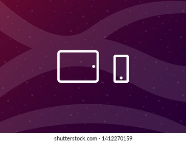 Devices Icons Tech Symbols Simple Style Vector Illustration