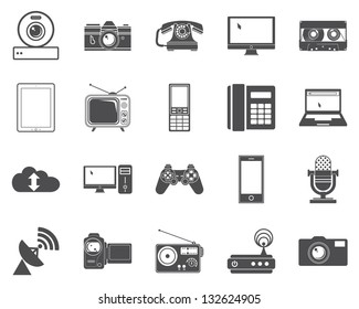 Devices icons. Vector illustration.