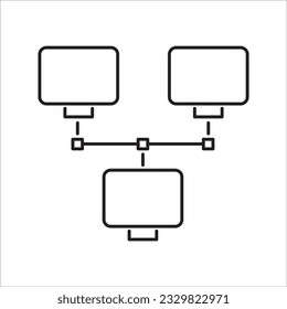 Devices line icon, computer vector illustration design