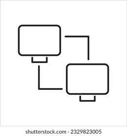 Devices line icon, computer vector illustration design