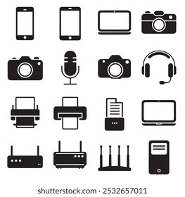 Devices Line Icons. Editable Stroke. Pixel Perfect. For Mobile and Web. Contains such icons as Smartphone, Printer, Smart Watch, Gaming, Drone.