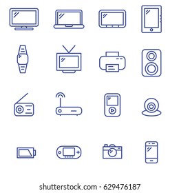 Devices line icons. Trendy icons for our everyday devices.