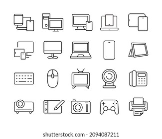 Devices Line Icons - Vector Line IconsDevices Line Icons - Vector Line Icons