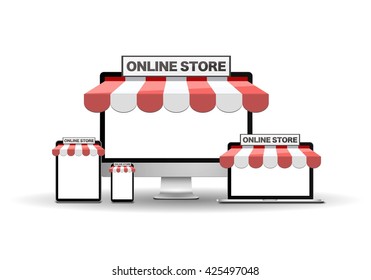 Devices with online store