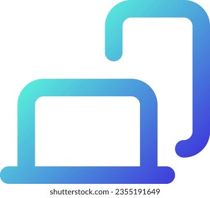 Devices pixel perfect gradient linear ui icon. Connected gadgets. Messenger active sessions. Line color user interface symbol. Modern style pictogram. Vector isolated outline illustration