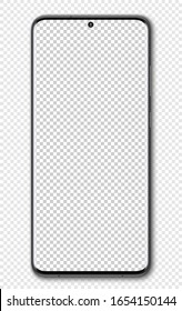 Devices screen mockup. Smartphone with blank background and screen for your design. Vector illustration EPS10