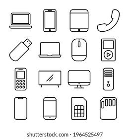 Devices set icon vector. Flat desing.ai