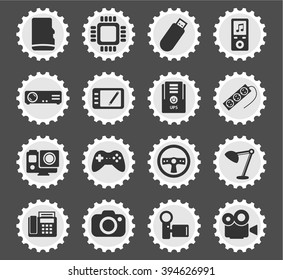 Devices  simply symbols for web and user interface