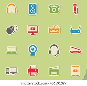 Devices simply symbols for web and user interface