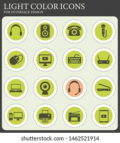 Devices simply web icons for user interface design