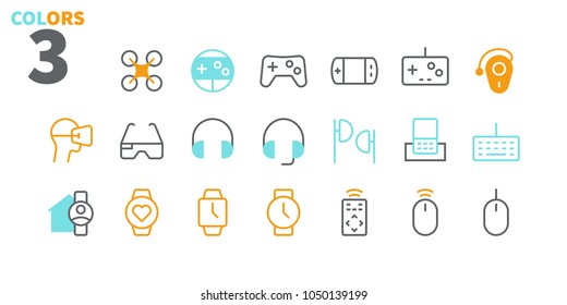 Devices UI Pixel Perfect Well-crafted Vector Thin Line Icons 48x48 Ready for 24x24 Grid for Web Graphics and Apps. Simple Minimal Pictogram Part 2-3