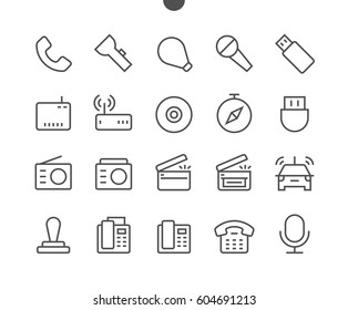 Devices UI Pixel Perfect Well-crafted Vector Thin Line Icons 48x48 Ready for 24x24 Grid for Web Graphics and Apps with Editable Stroke. Simple Minimal Pictogram Part 3-3