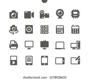 Devices v1 UI Pixel Perfect Well-crafted Vector Solid Icons 48x48 Ready for 24x24 Grid for Web Graphics and Apps. Simple Minimal Pictogram
