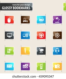 Devices vector bookmark icons for your design