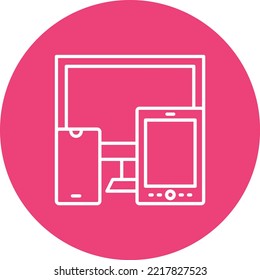 Icono vectorial de dispositivos. Se puede usar para imprimir, móviles y aplicaciones web.