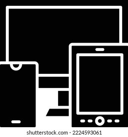 Icono vectorial de dispositivos. Se puede usar para imprimir, móviles y aplicaciones web.