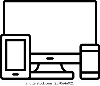 Devices vector icon. Can be used for printing, mobile and web applications.