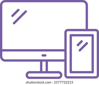 Devices vector icon. Can be used for printing, mobile and web applications.