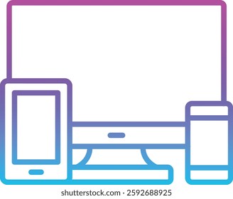 Devices vector icon. Can be used for printing, mobile and web applications.